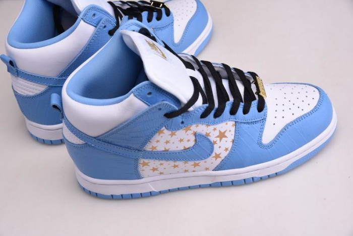 nike dunk high pro sb s*upre*me blue stars -307385-141