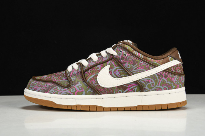 nike sb dunk low pro paisley brown - dh7534-200