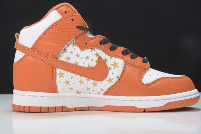 nike dunk high pro sb s*upre*me orange -307385-181