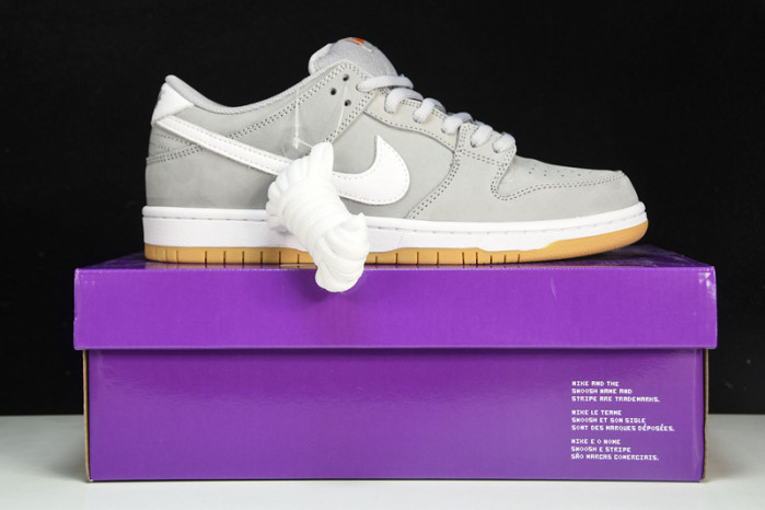 nike sb dunk low pro iso orange label wolf grey gum dv5464-001