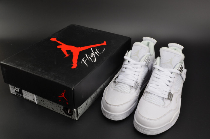air jordan 4 retro “pure money” white mens 308497-100