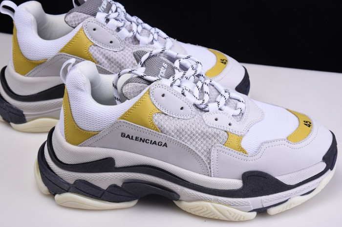 bl triple s trainers clear sole grey yellof white 541624 w09oh 1008