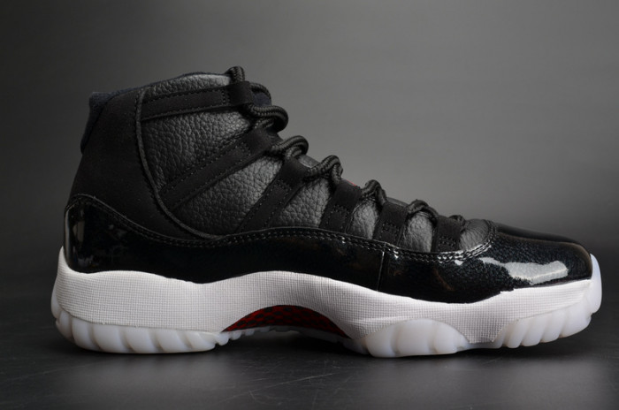jordan 11 retro bp "72-10" black mens 378037-002