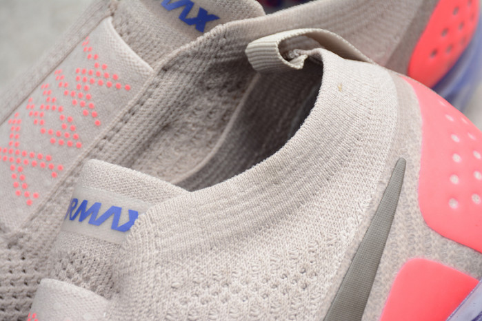 nike air vapormax flyknit moc 2 moon particle/solar red-indigo burst ah7006-201