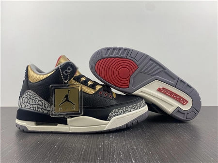 Jordan 3 Retro Black Cement Gold CK9246- SoftTouch 3832