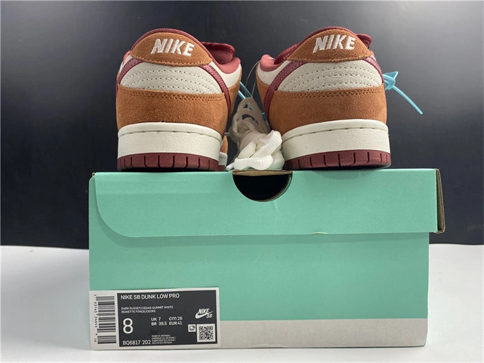 Youthful Nike SB Dunk Low Pro Dark Russet Cedar BQ6817- 4914