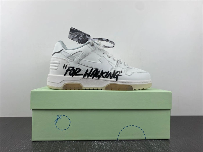 OFF-WHITE Out Of Office OOO Low Tops For Walking White Black OMIA189R21LEA EyeCatching 3125